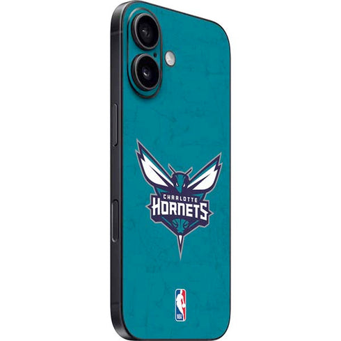NBA Charlotte Hornets Distressed iPhone 16 Plus Skin
